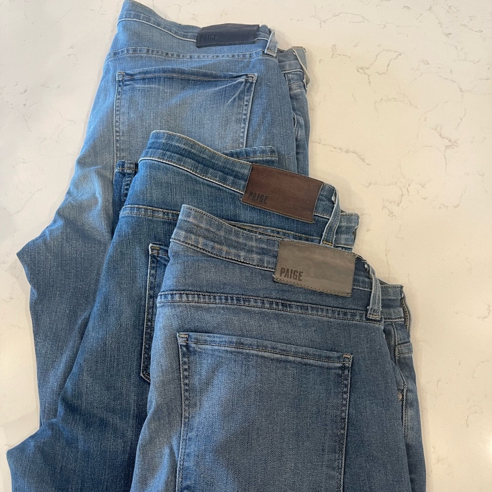 3 Paige jeans men’s size 34 selling all 3 together!